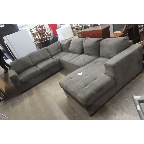 3-Piece Sectional, Very Nice Condition, Fold Out 92" X 124" X 60"