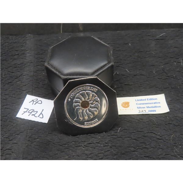 Korite Limited Edition Commemorative Silver Medallion #324 Of 2000 Weight 17 Grams