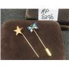 Image 1 : 2 Pins 14K Gold Total 5 Grams