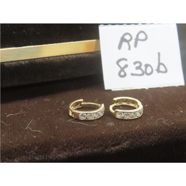 10K Gold Earrings With Diamond 1.2 Grams
