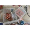 Image 4 : Large Box Of Plumbing Supplies, Copper Fittings, Solder Rolls, Fittings, Plumbers Wrench, Cleaning