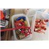 Image 6 : Large Box Of Plumbing Supplies, Copper Fittings, Solder Rolls, Fittings, Plumbers Wrench, Cleaning