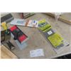 Image 4 : Box Of Drywall Finishing Tools, Putty Knives, Sanding Heads, Sandpaper, Tape, Foam Sanding Blocks,