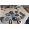 Image 6 : RYOBI 4 1/2" Angle Hand Grinder (Wrench In Handle) And ZP 100 Angle Grinder With Several Grinding D