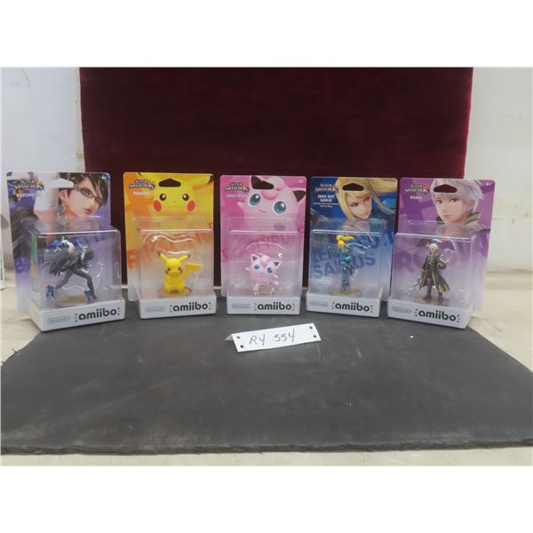 5 Unopened New Nintendo Amiibos In Original Packages