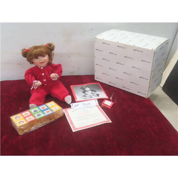 Ashton Drake Galleries McMemories Porcelain Doll "The House That Love Built" With COA And Original