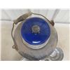 Image 2 : Stanley Thermal Jug 1950s One Gallon Lineman's Cooler Black Steel Porcelain Blue Lined And 3 Alumin