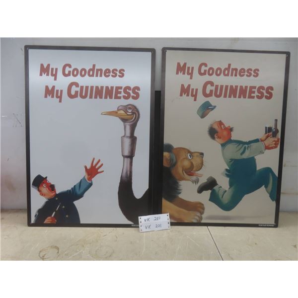 2 Guinness Signs 24" x 17"