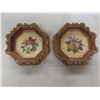 Image 4 : 4 Needlepoint Framed Pictures 6" x 6"