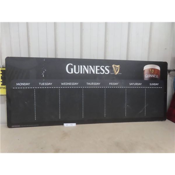 Guinness Chalkboard Menu Board 24 X 59