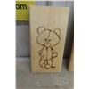 Image 4 : 8 Wood Burned And Crafted Wall Art Hanging Pictures - Largest 9" x 16"