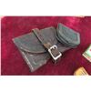 Image 4 : 4 Vintage Leather Hand Tooled Bags, Heavy Pocket Ornate Knife And Hardware