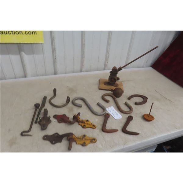 Vintage Gate Hardware, Pulley Gizmo And Pintles