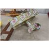 Image 4 : Vintage Wood Wind Chimes, Aluminum Beer Can Airplane, Lantern And Barometer Temp Gauge