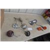 Image 1 : 7 Motorcycle Chrome Mirrors And 2 Signal Lights With Brackets