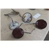 Image 2 : 7 Motorcycle Chrome Mirrors And 2 Signal Lights With Brackets
