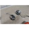 Image 4 : 7 Motorcycle Chrome Mirrors And 2 Signal Lights With Brackets
