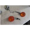 Image 5 : 7 Motorcycle Chrome Mirrors And 2 Signal Lights With Brackets
