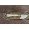 Image 2 : Vintage Handmade Roush Bone Knife, Primitive Shawnee, Wood Frame 15" x 9"
