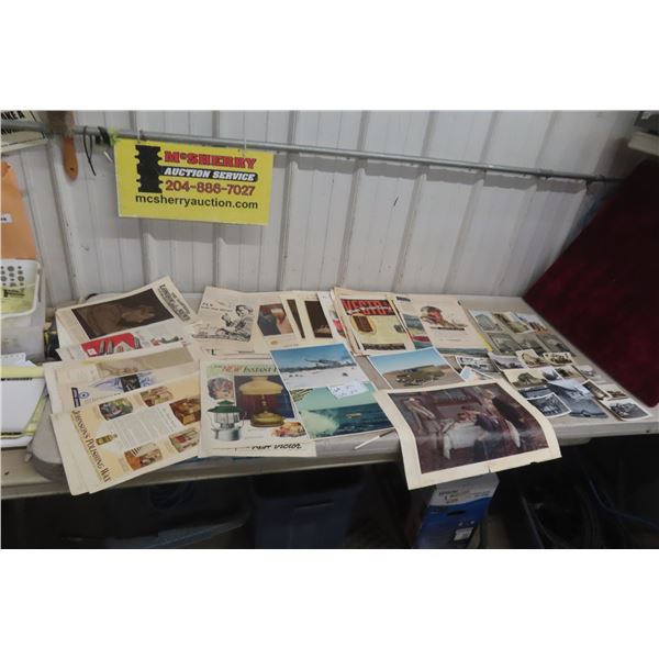 Vintage Pictures, Post Cards And Old Magazines Ads