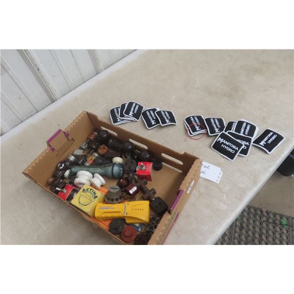 Vintage Electrical Hardware, Plugs, Switches And Hydro Patches