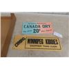 Image 1 : 2 Antique Canada Dry 20 Cent Posters And Winnipeg Poster