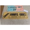 Image 3 : 2 Antique Canada Dry 20 Cent Posters And Winnipeg Poster