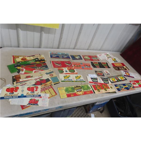 53 Antique General Store Product Labels Salmon, Green Giant, Dove And More