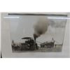 Image 3 : 3 Antique Original Pictures Steam Threshing Machine Harvest 1915, Horse Logging And Haying