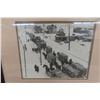 Image 8 : 3 Antique Original Pictures Steam Threshing Machine Harvest 1915, Horse Logging And Haying