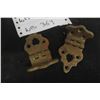 Image 3 : 2 Sets Of Antique Ice Box Brass Hinges, Locks And Screws