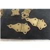 Image 4 : 2 Sets Of Antique Ice Box Brass Hinges, Locks And Screws