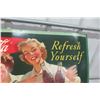 Image 5 : Vintage Coca Cola Refresh Yourself Double Sided Cardboard General Store Display Sign 36" X 20"