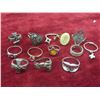 Image 10 : Fashion Jewelry: Leather Bracelets, Rings, Brooches & Earrings