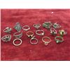 Image 11 : Fashion Jewelry: Leather Bracelets, Rings, Brooches & Earrings