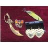 Image 3 : Fashion Jewelry: Leather Bracelets, Rings, Brooches & Earrings