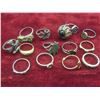 Image 7 : Fashion Jewelry: Leather Bracelets, Rings, Brooches & Earrings