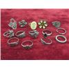 Image 8 : Fashion Jewelry: Leather Bracelets, Rings, Brooches & Earrings