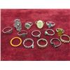 Image 9 : Fashion Jewelry: Leather Bracelets, Rings, Brooches & Earrings