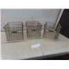 Image 1 : 3 Vintage Wire Locker Baskets