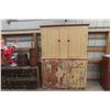 Image 1 : Painted Antique Stepback Cupboard 77" X 54" X 18"