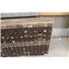 Image 4 : Antique Index Cabinet 240 Drawer Total Size 30" X 60" X 64"