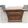 Image 1 : End Table Or Night Stand, 2 Drawers, 23" X 24" X 16"