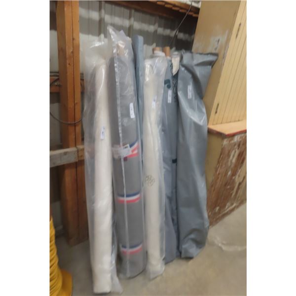 Over 100 Yards Of Material 10 Partial Rolls Grey Off White Beige