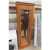 Image 1 : Oak Curio Cabinet 73" X 21" X 14" Lights No Shelves