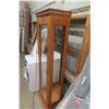Image 2 : Oak Curio Cabinet 73" X 21" X 14" Lights No Shelves