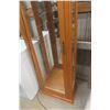Image 4 : Oak Curio Cabinet 73" X 21" X 14" Lights No Shelves