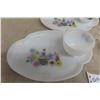 Image 6 : Milk Glass Sandwich Tea Plates And Serving Pieces