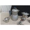Image 2 : Aluminum Serving Wear Coffee Tea Pot Creamer Mixer Tray Plus