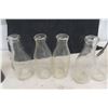 Image 4 : 6 Milk Bottles With Labels And 4 Old Booze Bottles